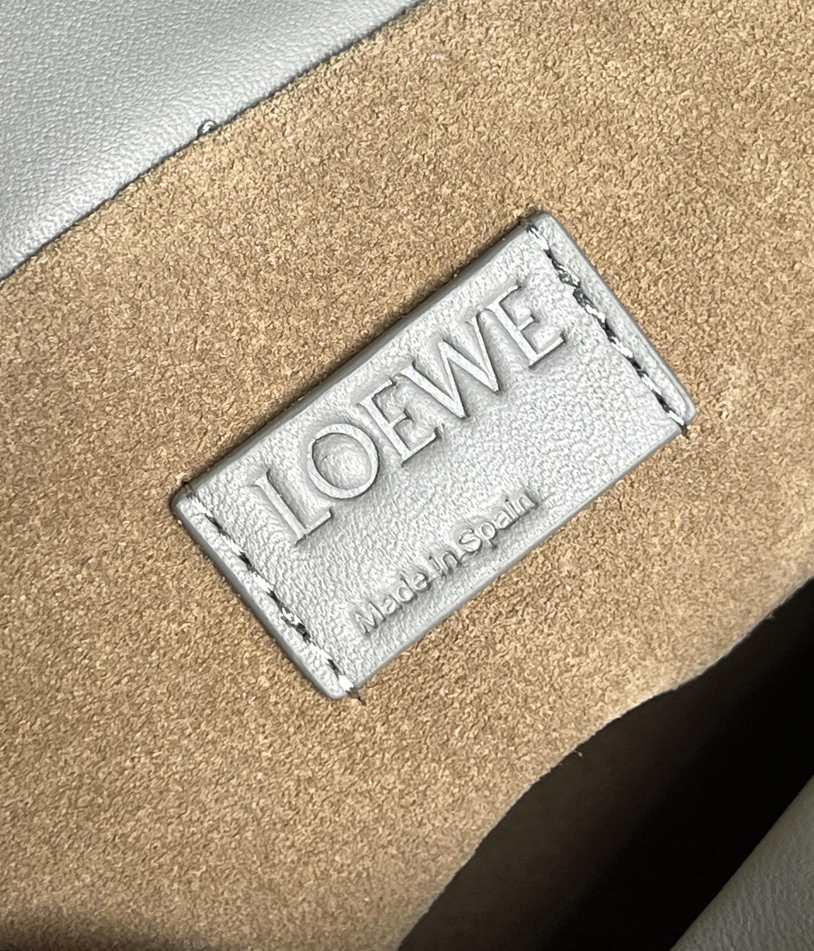 Loewe Medium Flamenco Clutch in Nappa Calfskin Grey